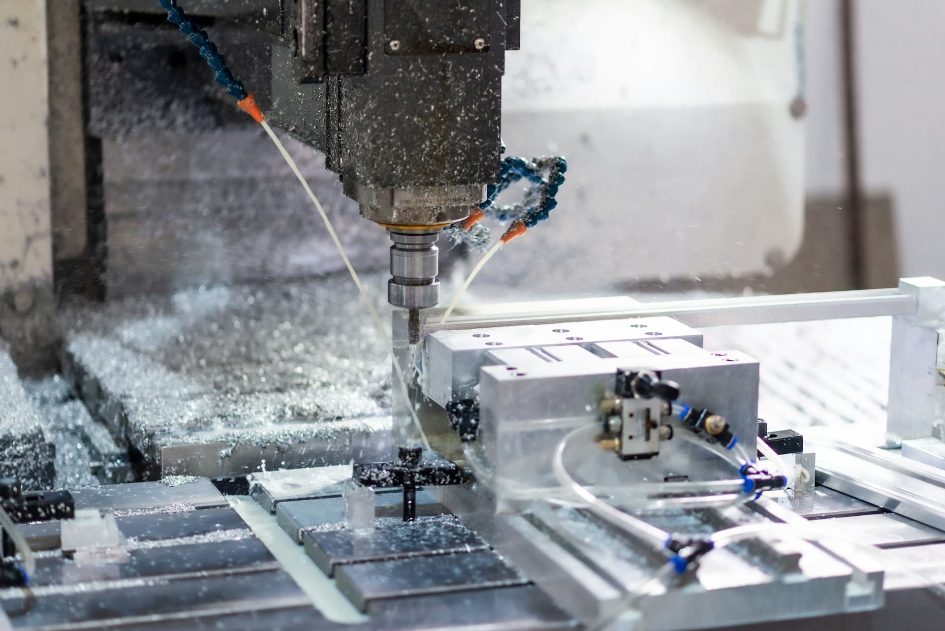 CNC milling machine in operation - Precision manufacturing and engineering
